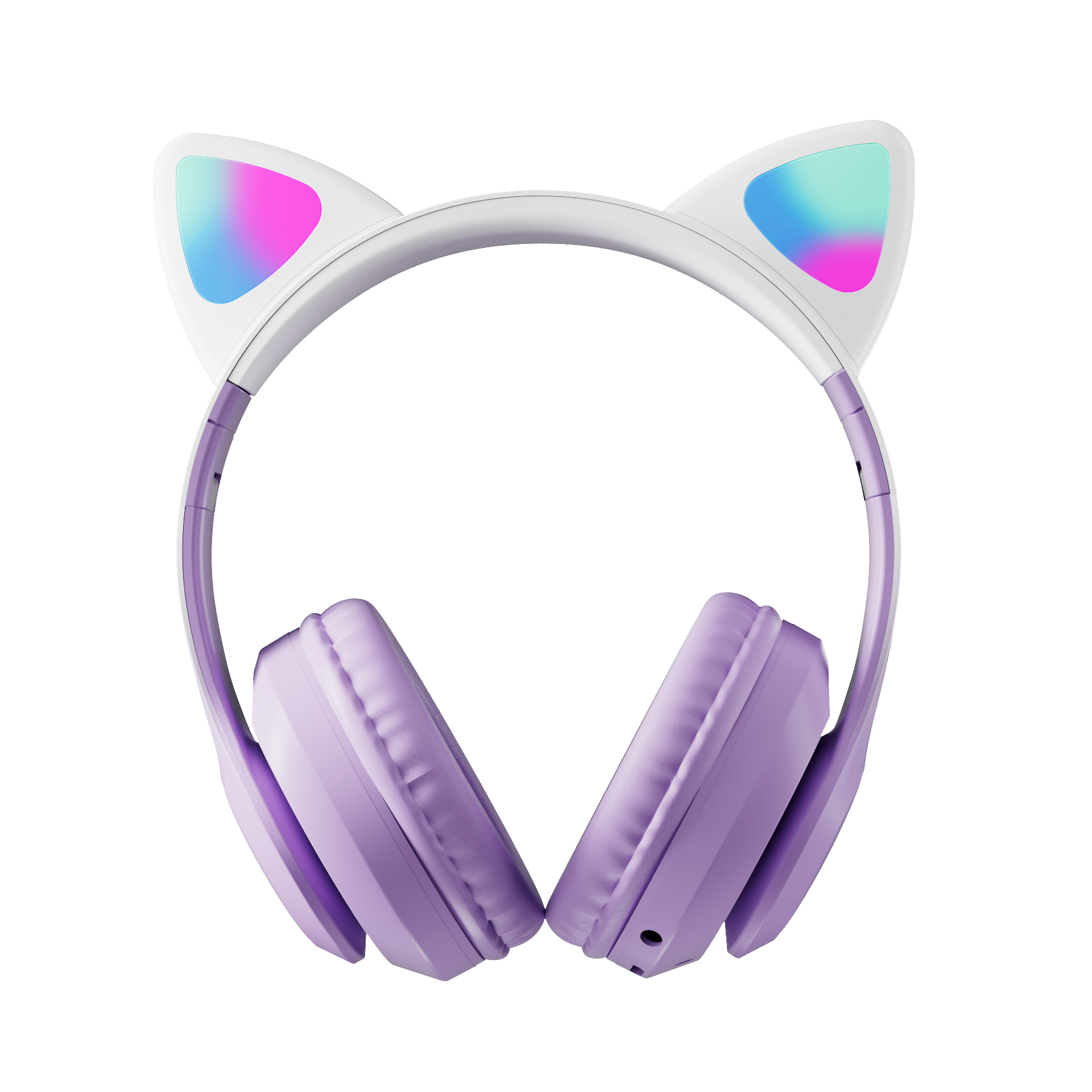 Беспроводная гарнитура MIRU CAT EP-W10 (сиреневый) <W103, Накладные, стерео Bluetooth-гарнитура, 2.402 -2.480 ГГц, 32 Ом, Purple, 40 мм, 20,5 см, BT5.3, радиус действ.10м, время работы 8ч, 400м/Ач, сиреневый>