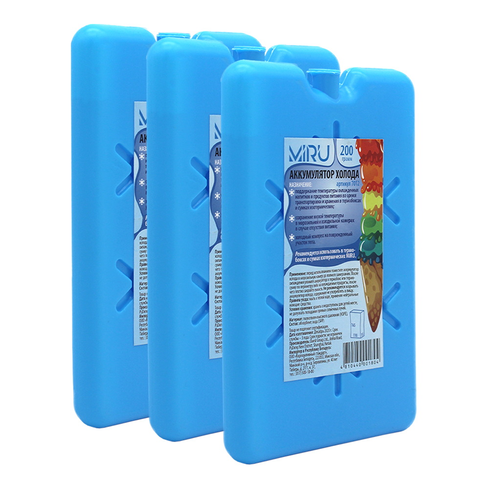 Аккумулятор холода MIRU 7012 200г <200г, HDPE+SAP, арт.7012>