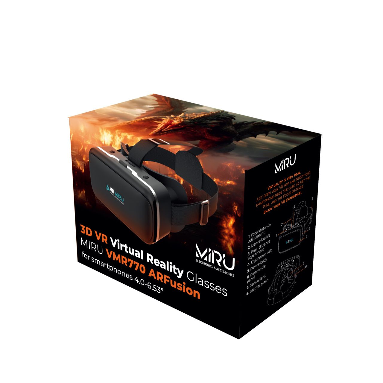 Очки виртуальной реальности MIRU VMR770 ARFusion для смартфона 4-6.53"