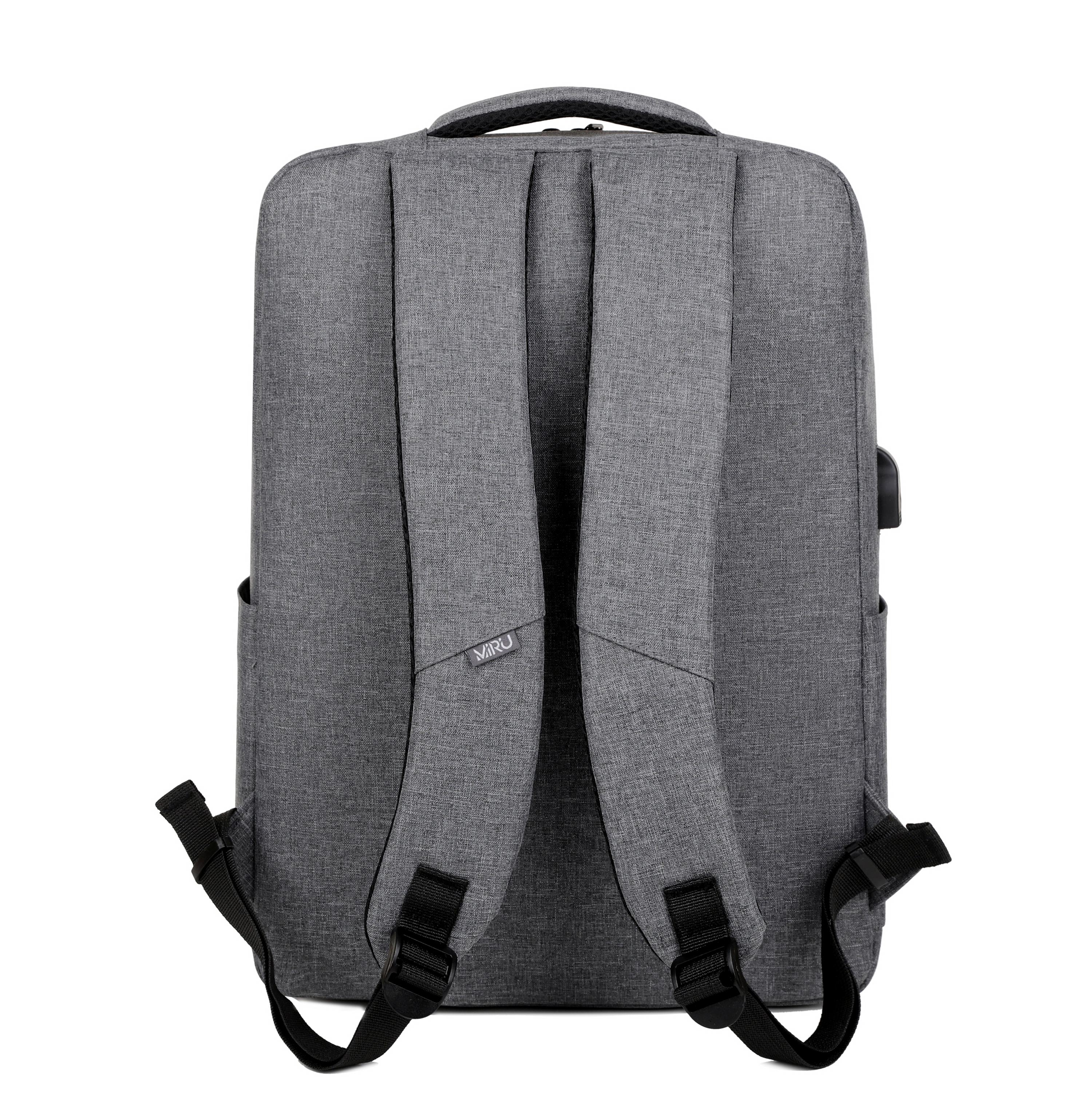Рюкзак для ноутбука MIRU MBP-1076 SleekStyle 17.3",серый <серый, полиэстер, внешний выход USB, внешний  карман для планшета, папки, бумаги А4>