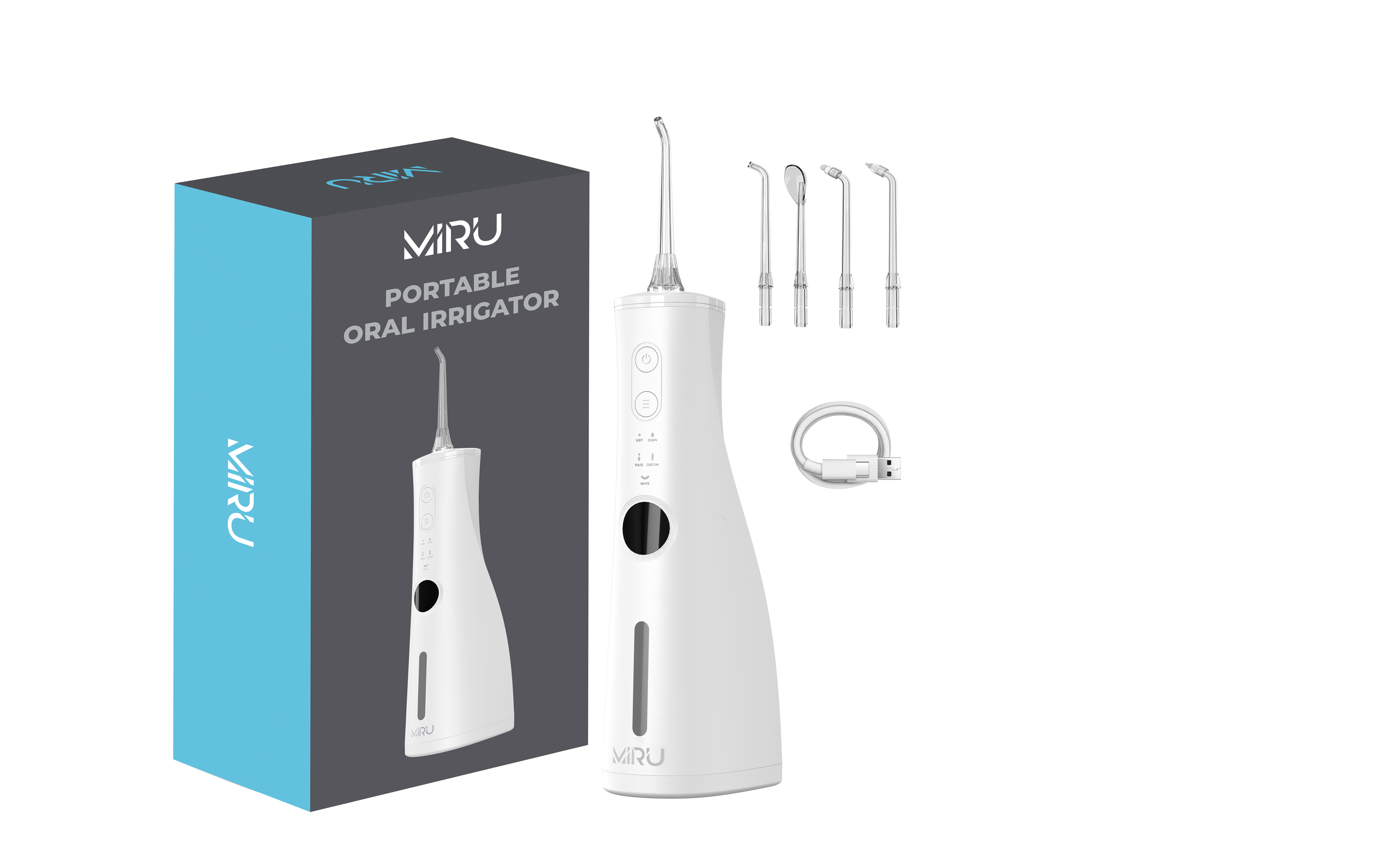 Ирригатор портативный для полости рта MIRU BIP-18 (белый) <2500mAh,300ml,цвет - белый>