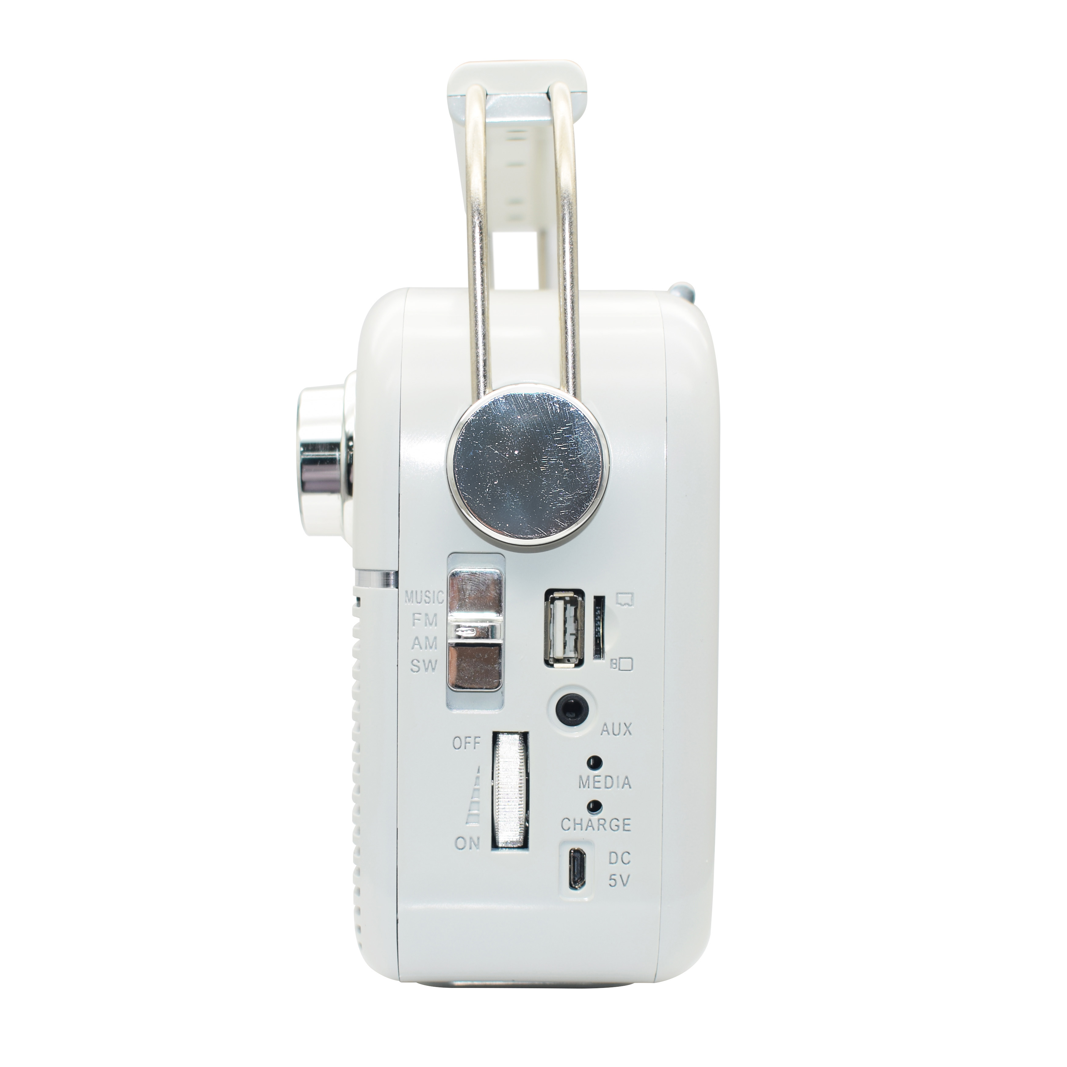 Радиоприемник MIRU SR-1024 с Bluetooth <AM/FM/SW, USB/microSD,Bluetooth, AUX, аккум.батарея 1200мАч, батареи питания^ 2*R20 (D) 3B, 220V, 230*88*200мм, белый>