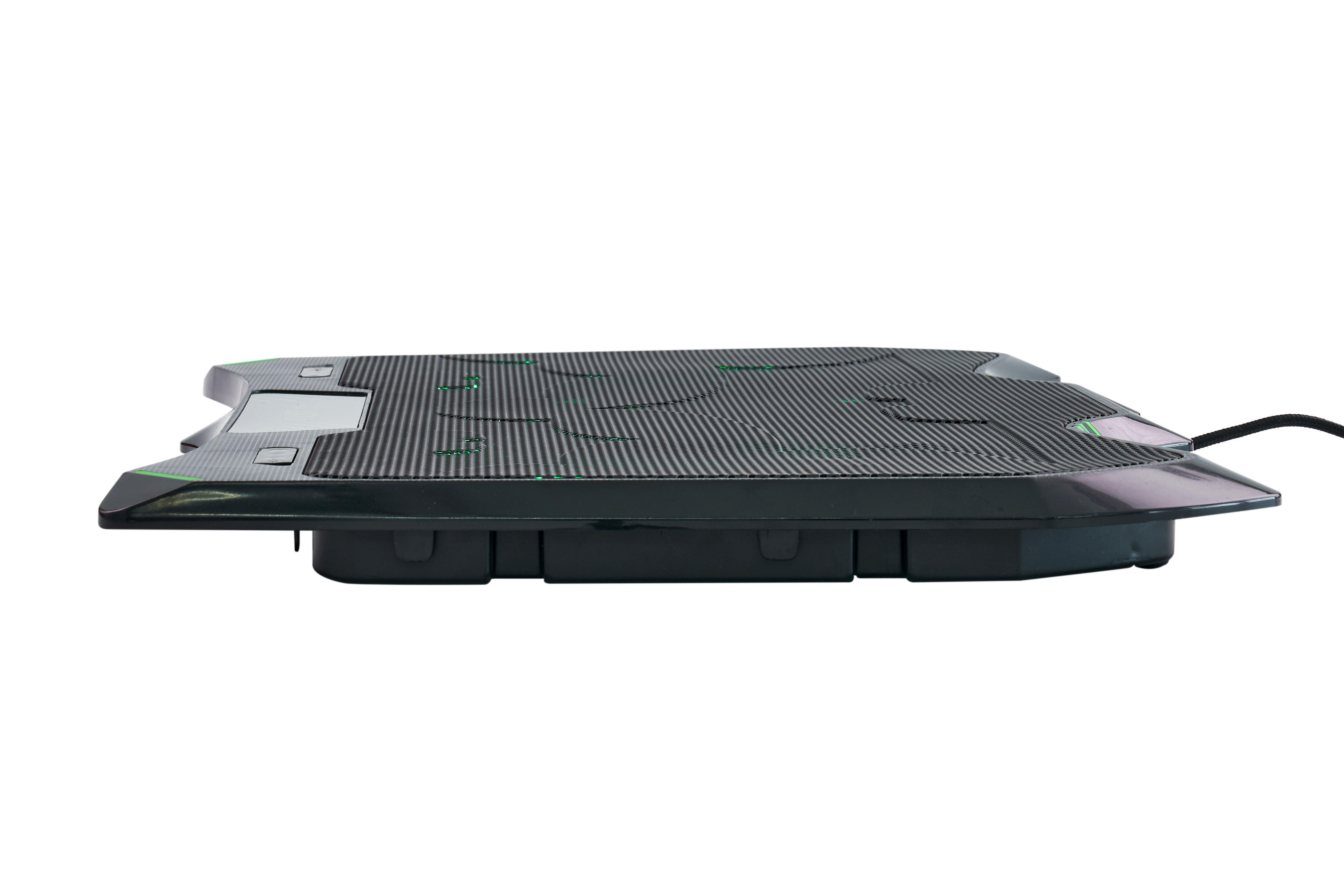 Подставка для ноутбука MIRU CP2001 Enigma <до 17.3",1000(>)-2200(<)±10%об/мин,LEDзелен,5Вт,1000мА,5В DC,охл-е:актив-е,шум 36дБ,3 ур-я выс-ы,4 вент-ра,2xUSB2.0,АБС+желез сетка,53CFM, кабель 60см>