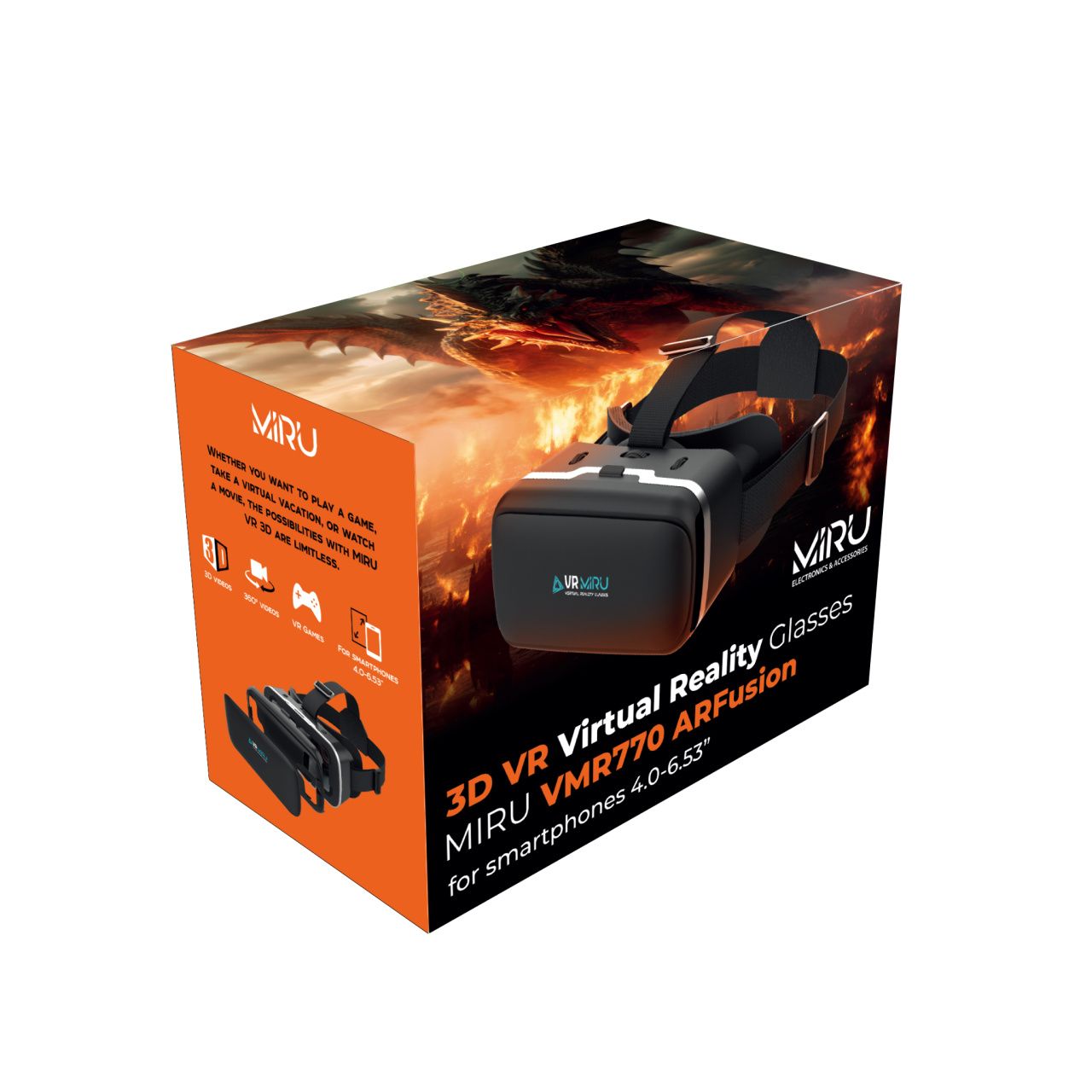 Очки виртуальной реальности MIRU VMR770 ARFusion для смартфона 4-6.53"