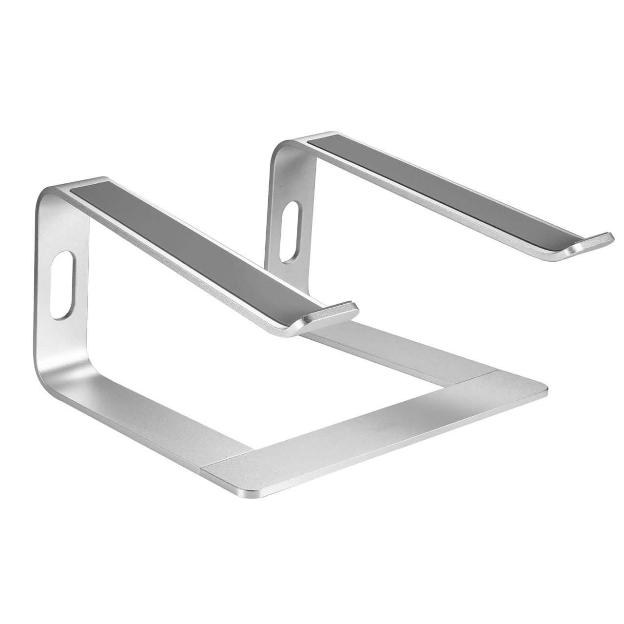 Подставка для ноутбука MIRU MLS-5005 серебро <алюминиевая подставка для ноутбука с силиконовыми вставками, макс размер ноутбука  15,6", размер: 240*239*130мм>