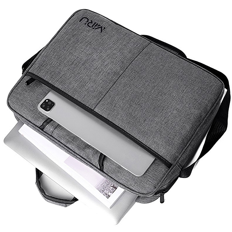 Сумка для ноутбука MIRU 1011 GrayBag 15,6" <серая, внешний материал - полиэстер, подкладка - полиэстер>
