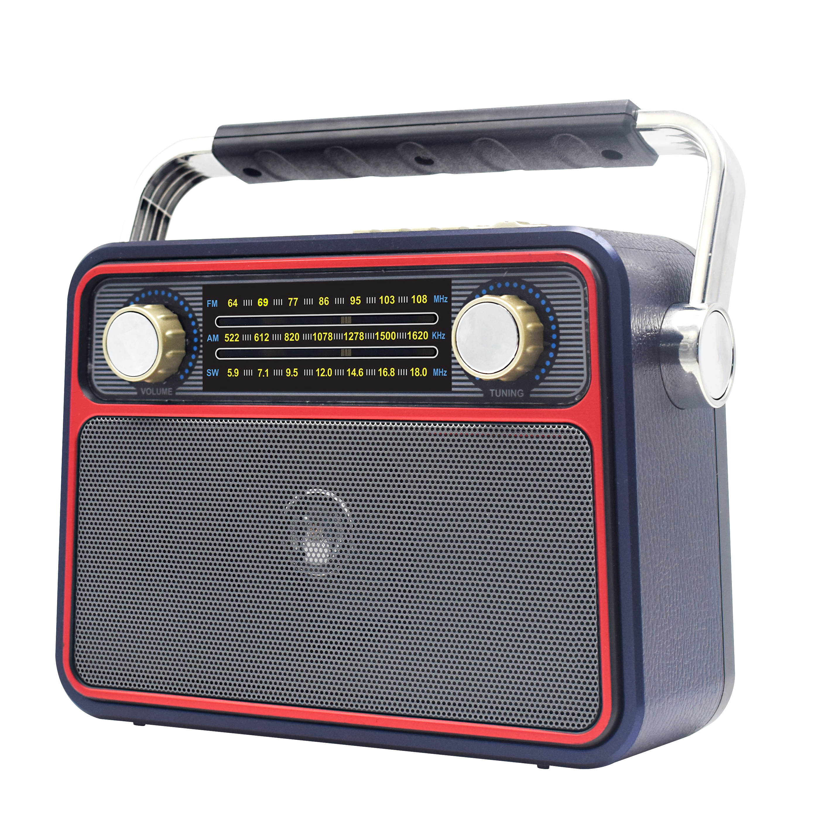 Радиоприемник MIRU SR-1022 <AM/FM/SW, USB/TF/microSD, AUX, аккум.батарея 1200мАч, батареи питания^ 2*R20 (D) 3B, 220V-240V, 224*112*160мм>
