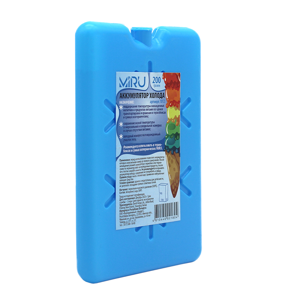 Аккумулятор холода MIRU 7012 200г <200г, HDPE+SAP, арт.7012>