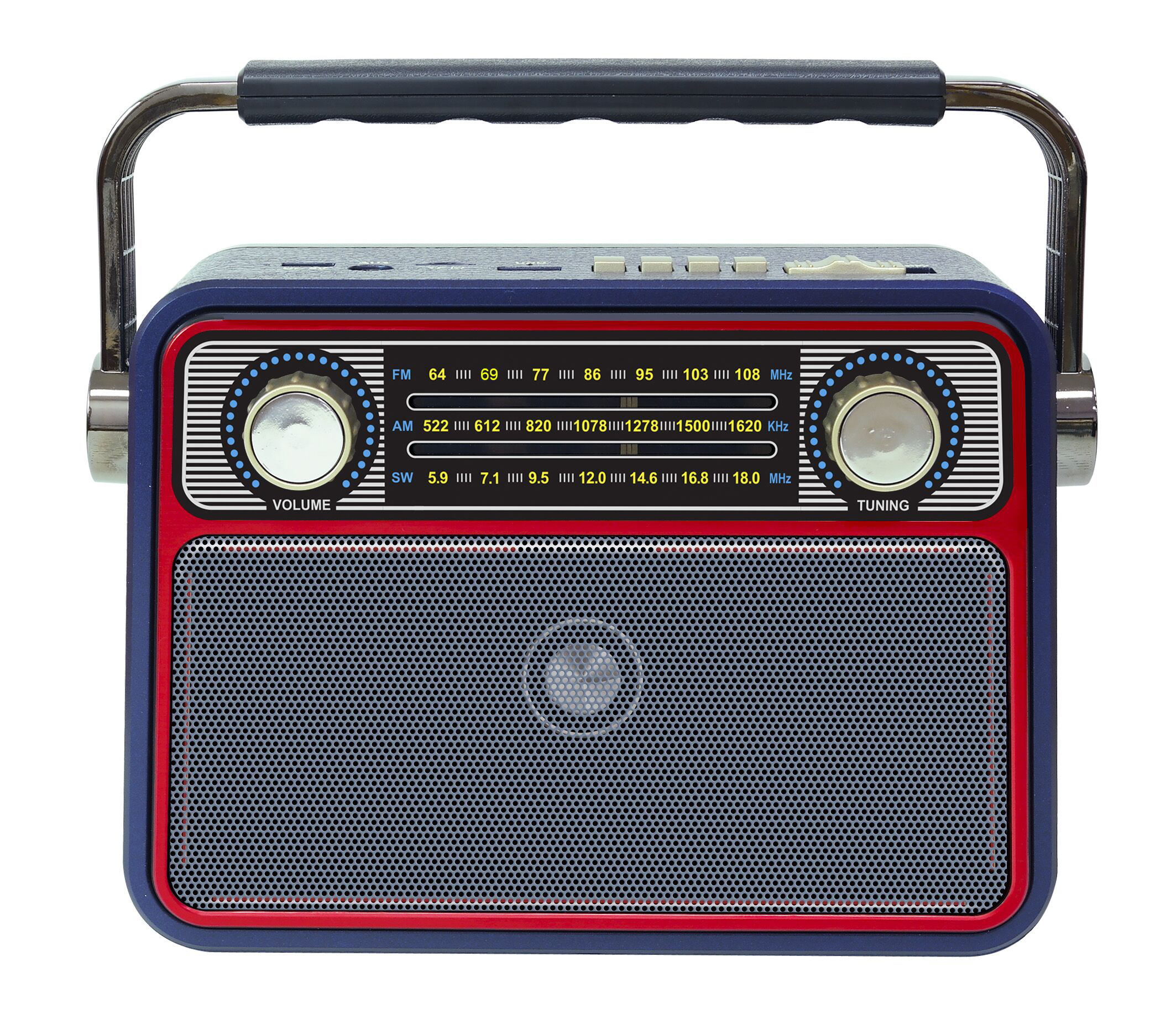 Радиоприемник MIRU SR-1022 <AM/FM/SW, USB/TF/microSD, AUX, аккум.батарея 1200мАч, батареи питания^ 2*R20 (D) 3B, 220V-240V, 224*112*160мм>