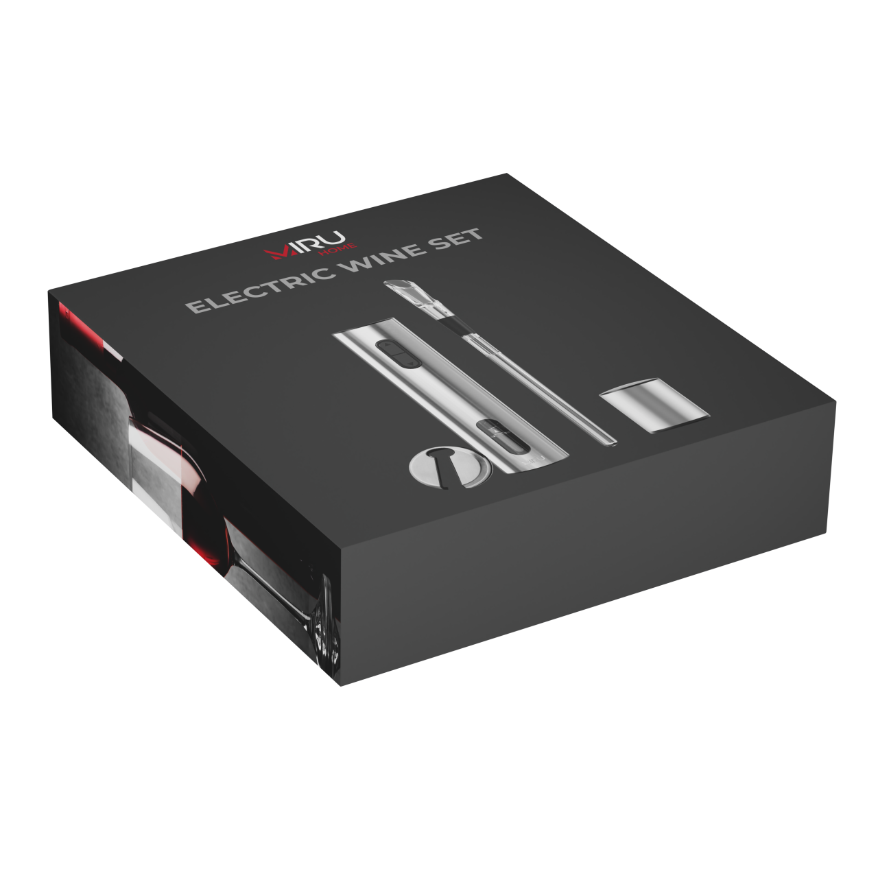 Штопор электрический MIRU, набор KAWO09 <Штопор-1шт.,нож для фольги-1шт.,аэратор-1шт.,охладитель для вина-1шт,вак.пробка-1шт.>