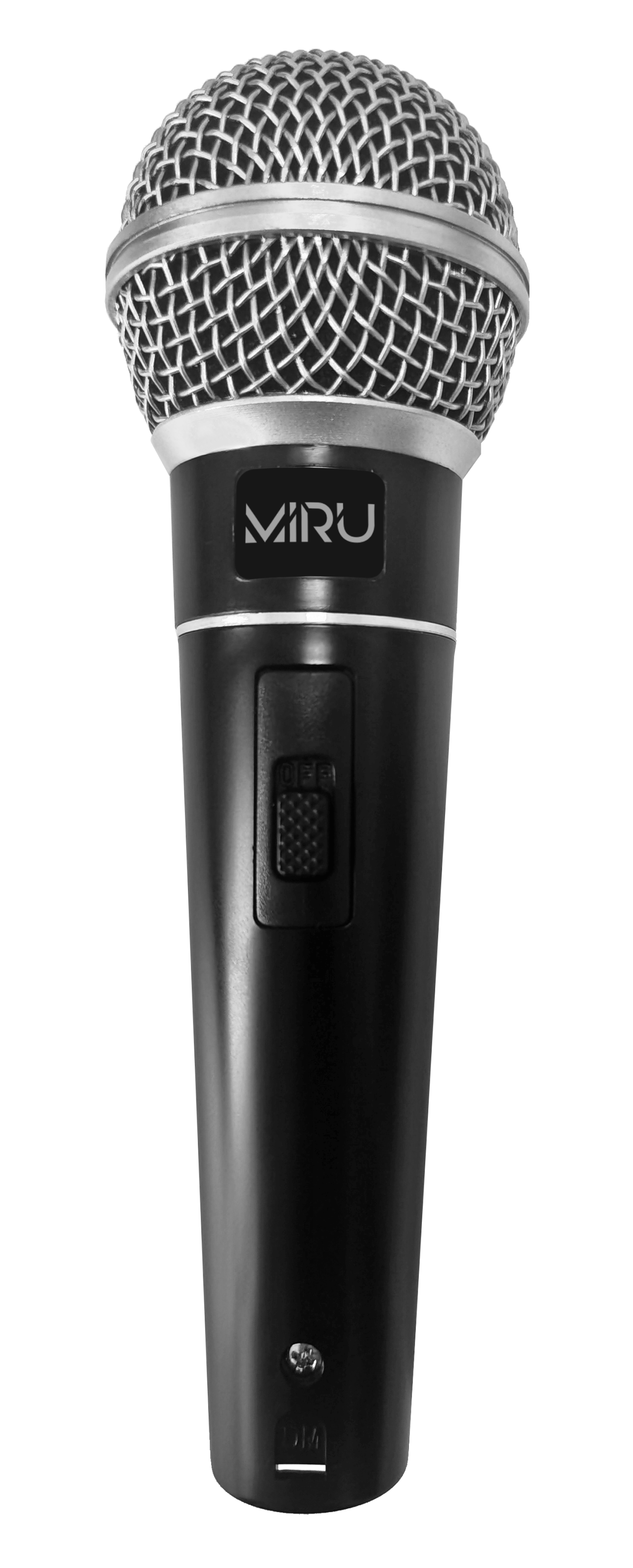 Проводной динамический микрофон MIRU MIC002 <Микрофон - 1 шт.,пластиковый корпус тубы, металлическая сетка,штекер 6,35, Кабель микрофона - 3м>