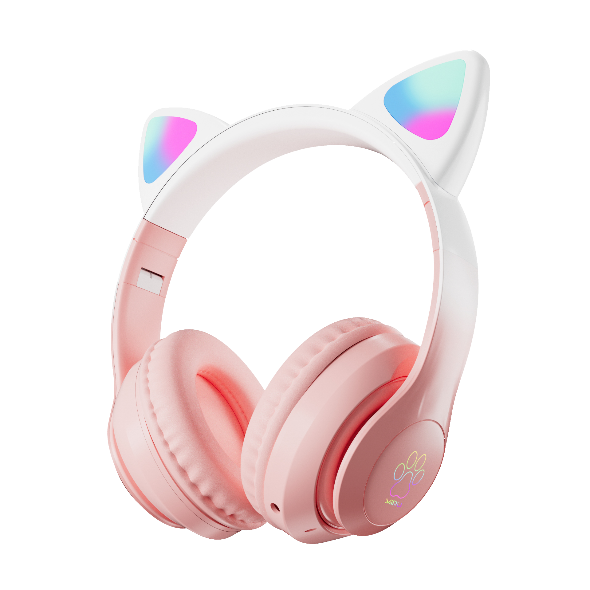 Беспроводная гарнитура MIRU CAT EP-W10 (розовый) <Беспроводная гарнитура MIRU CAT EP-W10 (розовый) W101, Накладные, стерео Bluetooth-гарнитура, 2.402 -2.480 ГГц, 32 Ом, Pink, 40 мм, 20,5 см, BT5.3, радиус действ.10м, время работы 8ч, 400м/Ач, розовый>
