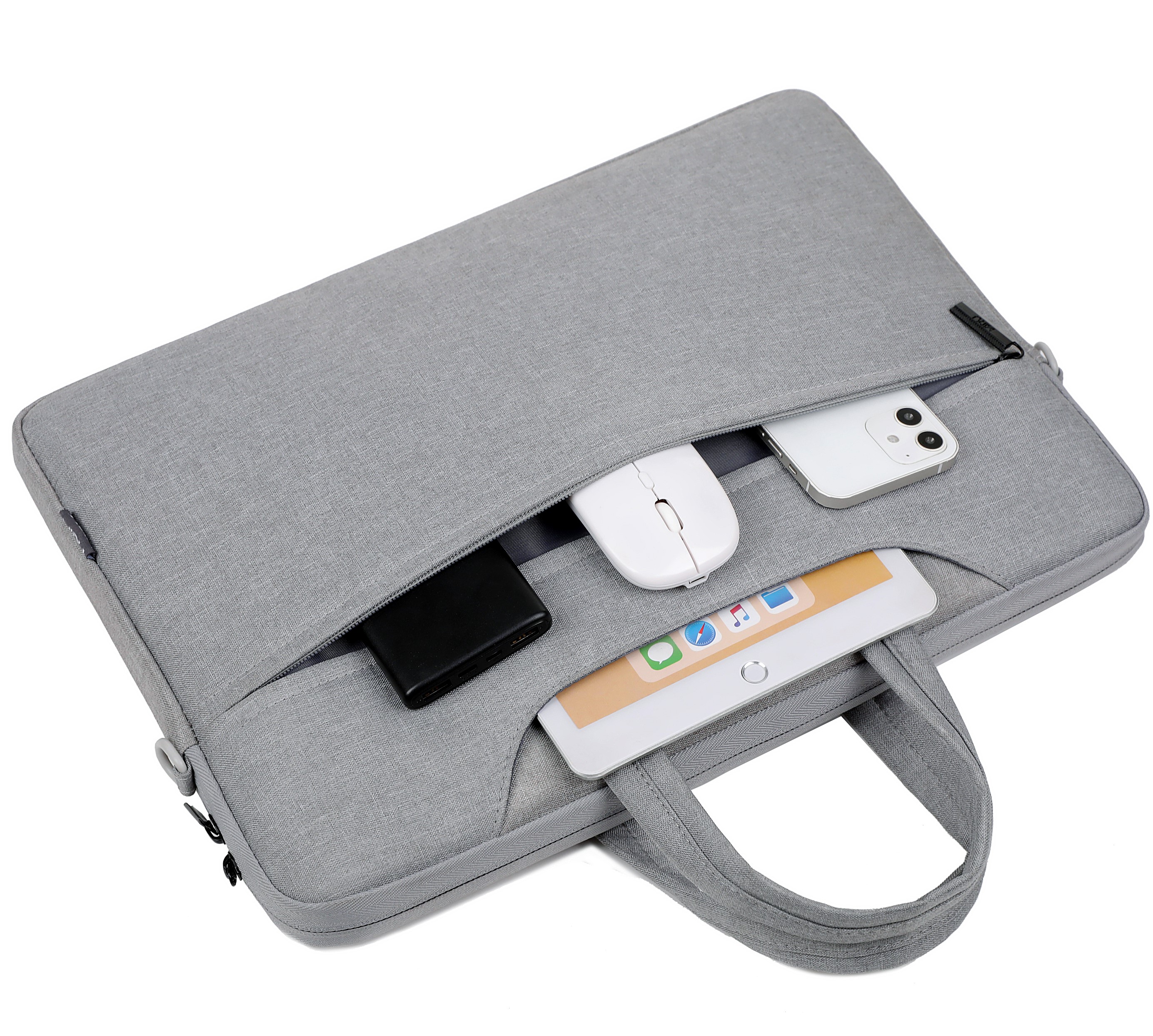 Сумка для ноутбука MIRU MLB-1044 Hiding 15.6" серый <серая, полиэстер, наличие наплечного ремня, подкладка - фланель, крепление для чемодана>