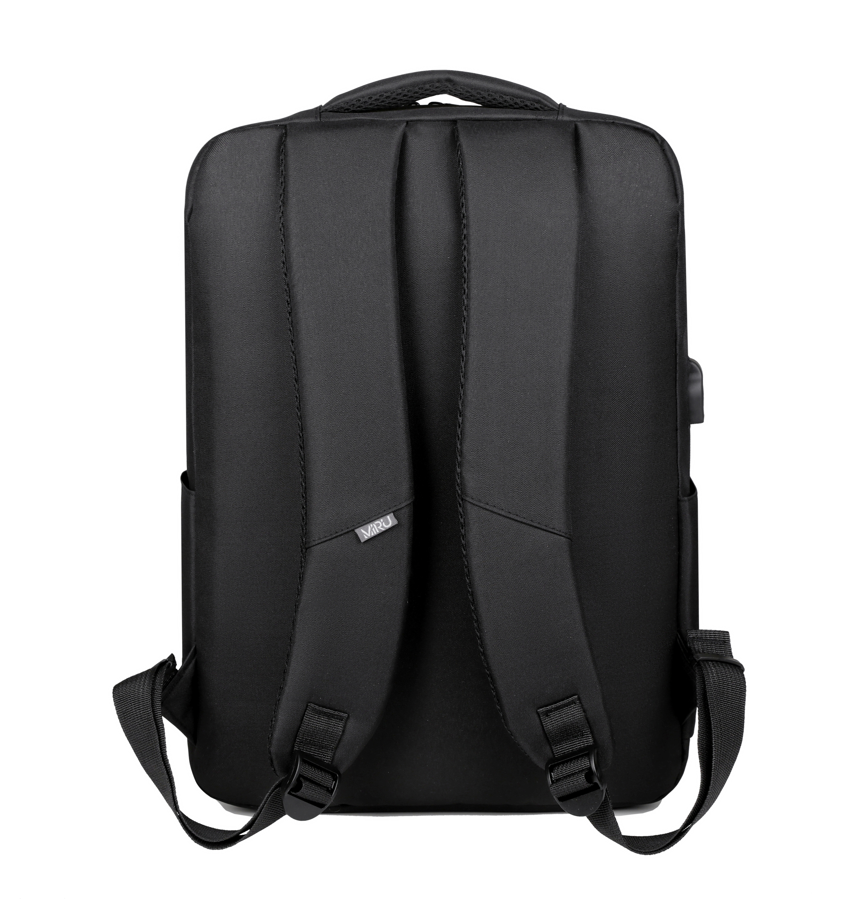 Рюкзак для ноутбука MIRU MBP-1075 SleekStyle 17.3",черный <черный, полиэстер, внешний выход USB, внешний  карман для планшета, папки, бумаги А4>